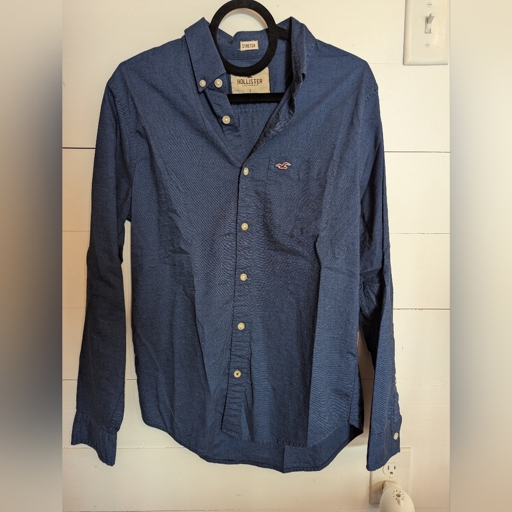 Hollister Men's Blue Shirt, Button Down, Small, Never Worn